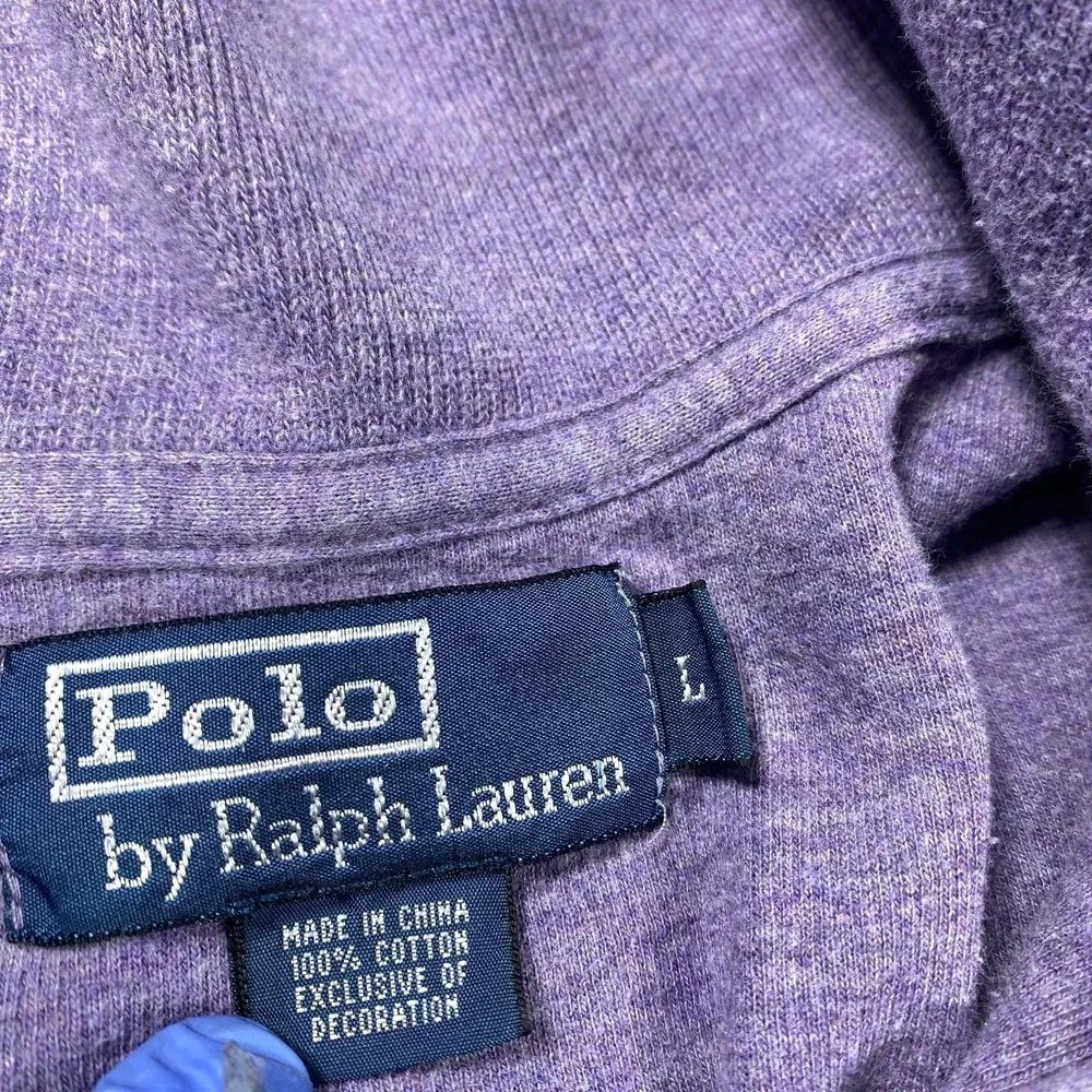 Vintage Polo Ralph Lauren Shirt Large Purple Golf‎ Pony Ivy Classic Long Sleeve
